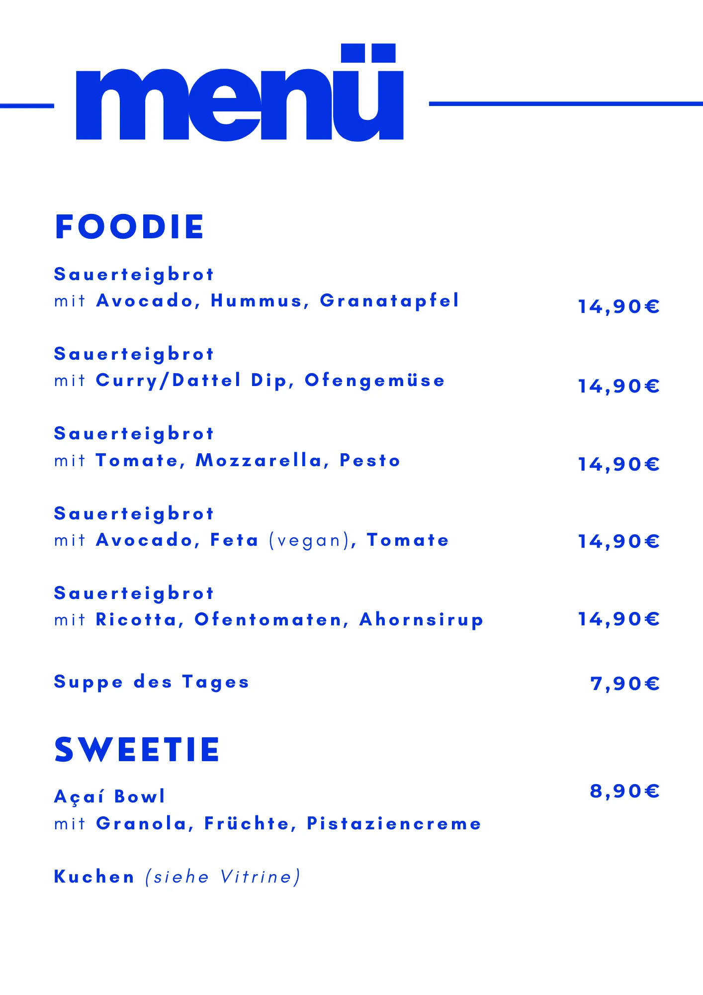 Getränke- und Speisekarte – Seite 3